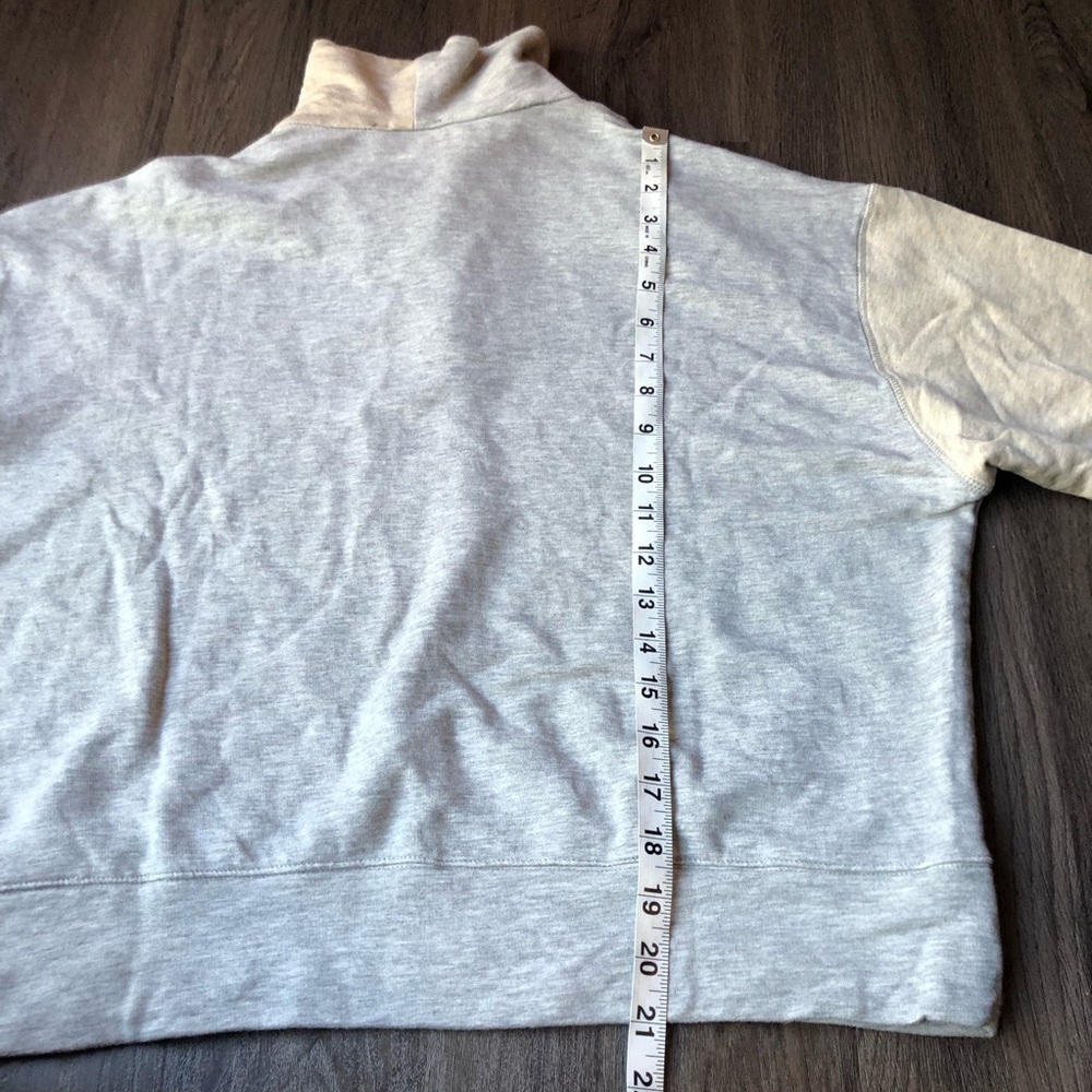 Fifteen Twenty Turtleneck Sweatshirt Women's Medium Two-Tone Gray Tan Modal - Picture 5 of 8
